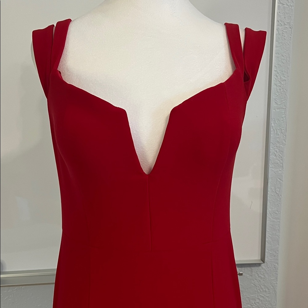 Aqua Red Sleeveless Sweetheart Maxi Dress - Picture 3 of 10